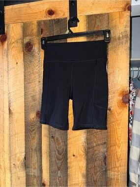 Black Women’s High-Waist Active Bike Shorts by everything pocket bike short